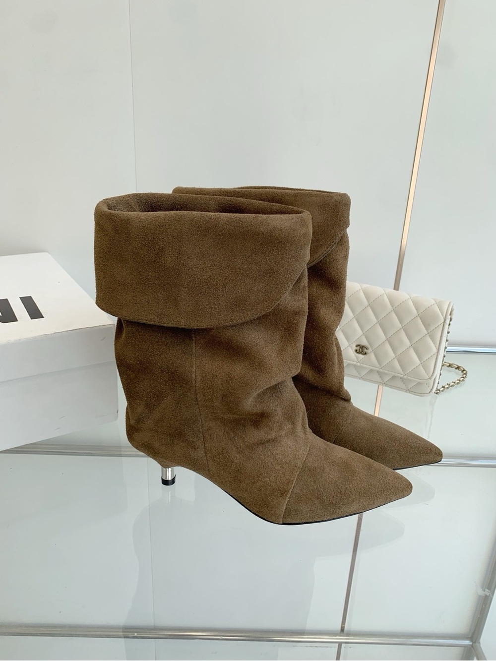 Isabel Marant Brown Suede Slouchy Pointed-Toe Ankle Boots - Picture 4 of 6